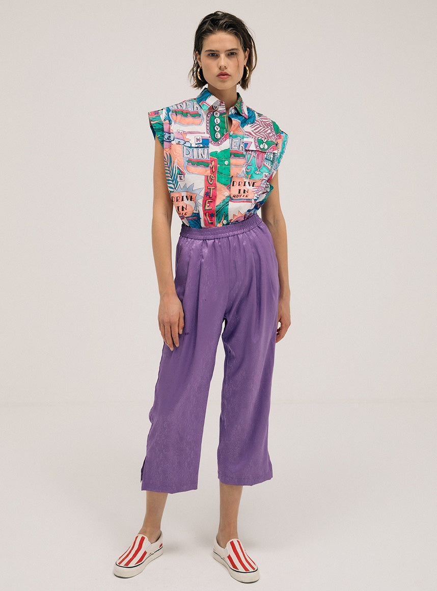 Malo Lilac Trousers